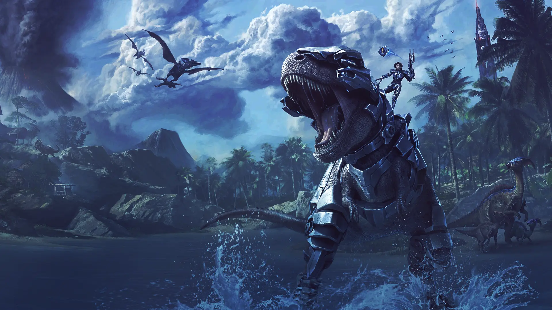 SteamCMD Login and Downloading server files of ARK: Survival Ascended.